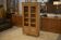 Raw oak display cabinet 1950s