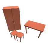 Mobilier de poupée ancien métal annees 50