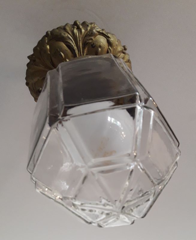 Brass and Napoleon III glass