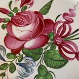 Large plates or dishes 19th century floral decoration