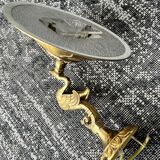 Swan brass wall lamp