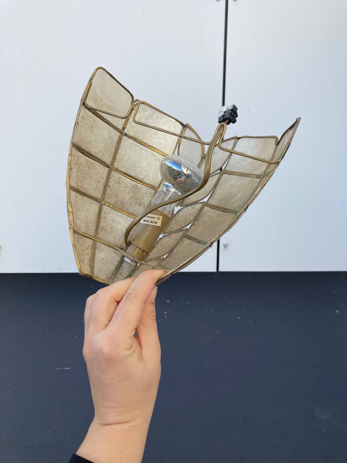 Applique nacre et laiton