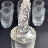 Liquor cabaret - Art Deco - Blown and cut crystal, mahogany or ebony macassar and stainless steel