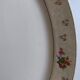 Vintage oval plate Salins model Simone beige with flowers