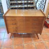 Vintage oak chest of drawers from the 60s