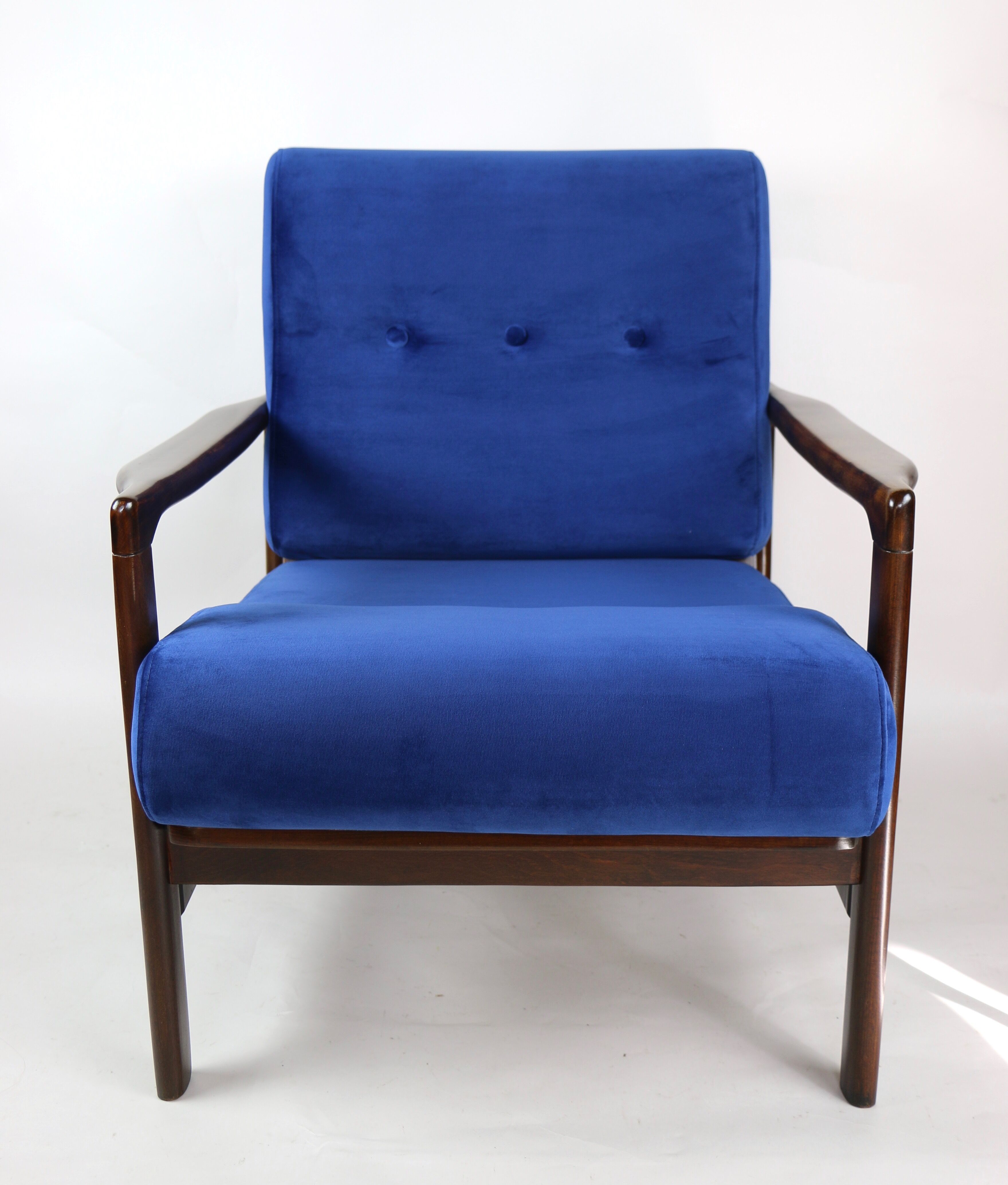 Fauteuil bleu vintage de 1970 design par Z.Baczyk