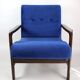 Fauteuil bleu vintage de 1970 design par Z.Baczyk
