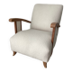 Vintage armchair completely restored with a French terry fabric