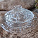Vintage transparent bell-shaped butter dish