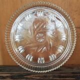 Round plate glass chiseled