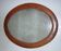 Oval mirror with wooden frame 74X58