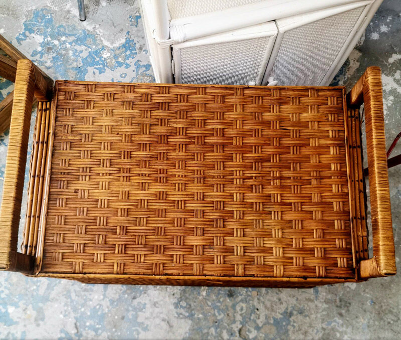 Wicker bench box