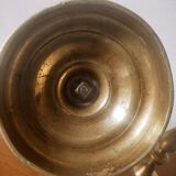 Duo of brass candle holders