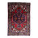 1950s handmade wool medallion rug, red and navy, 96 × 144 cm - 1C1290