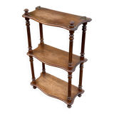 19th-century Napoleon III turned wooden wall shelf, 64cm.