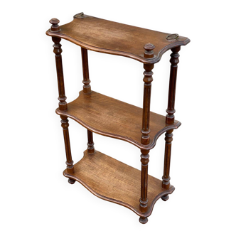 Étagère murale Napoléon III en bois tourné du 19ème 64cm