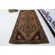Vintage Turkish Oushak Handmade Wool Cotton Brown Runner Rug 128296