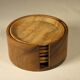 6 olive wood coasters