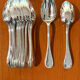 Christofle pearls, dessert cutlery 12 forks 12 spoons 17cm