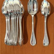 Christofle pearls, dessert cutlery 12 forks 12 spoons 17cm