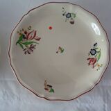 2 plats assiettes de présentation Sarreguemines 526112 faience fleurs STRASBOURG