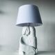 Lampe couple enlacé en céramique