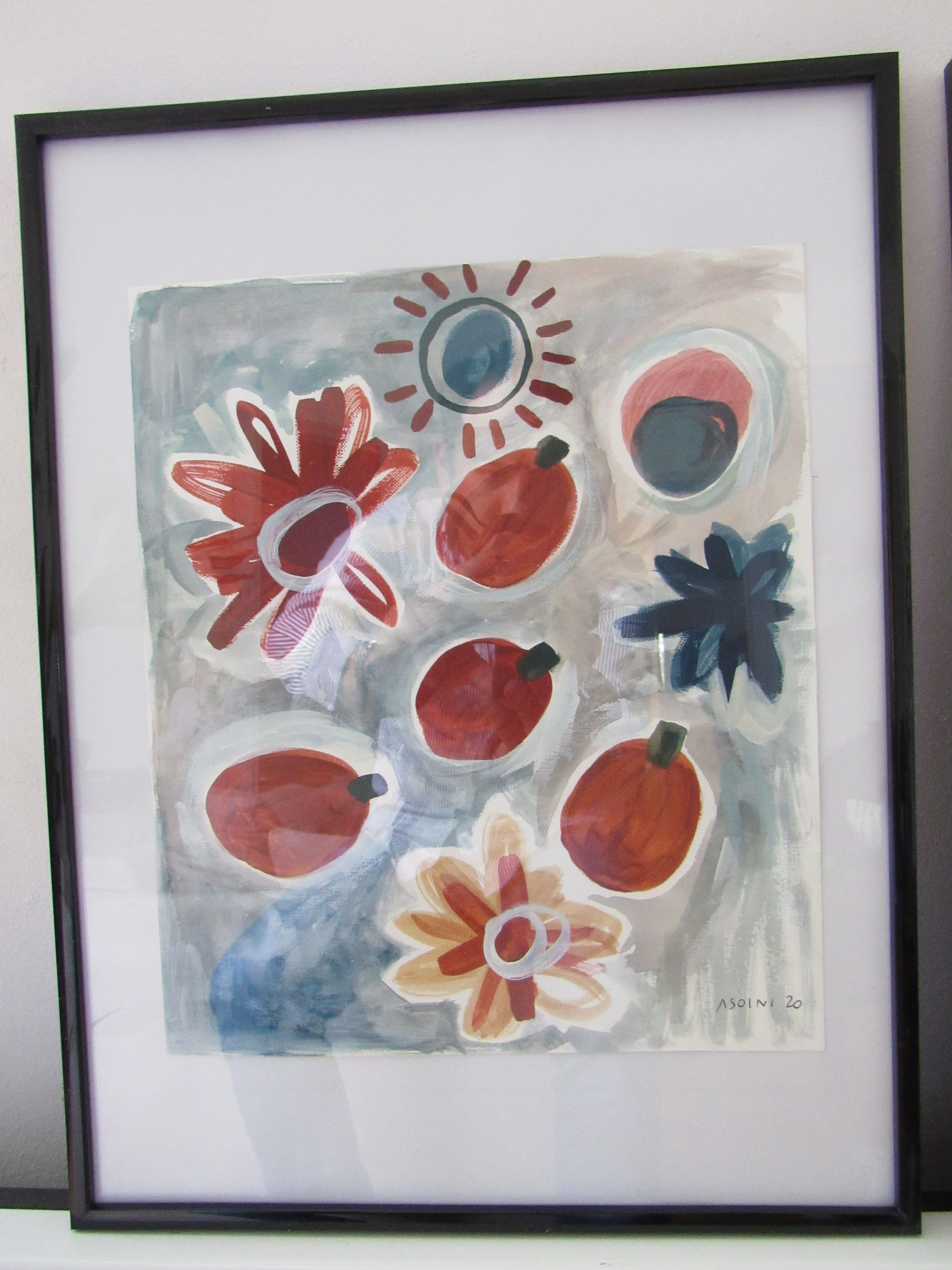 Pair of paintings by Laura Asoini Summer fruits