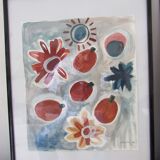 Pair of paintings by Laura Asoini Summer fruits