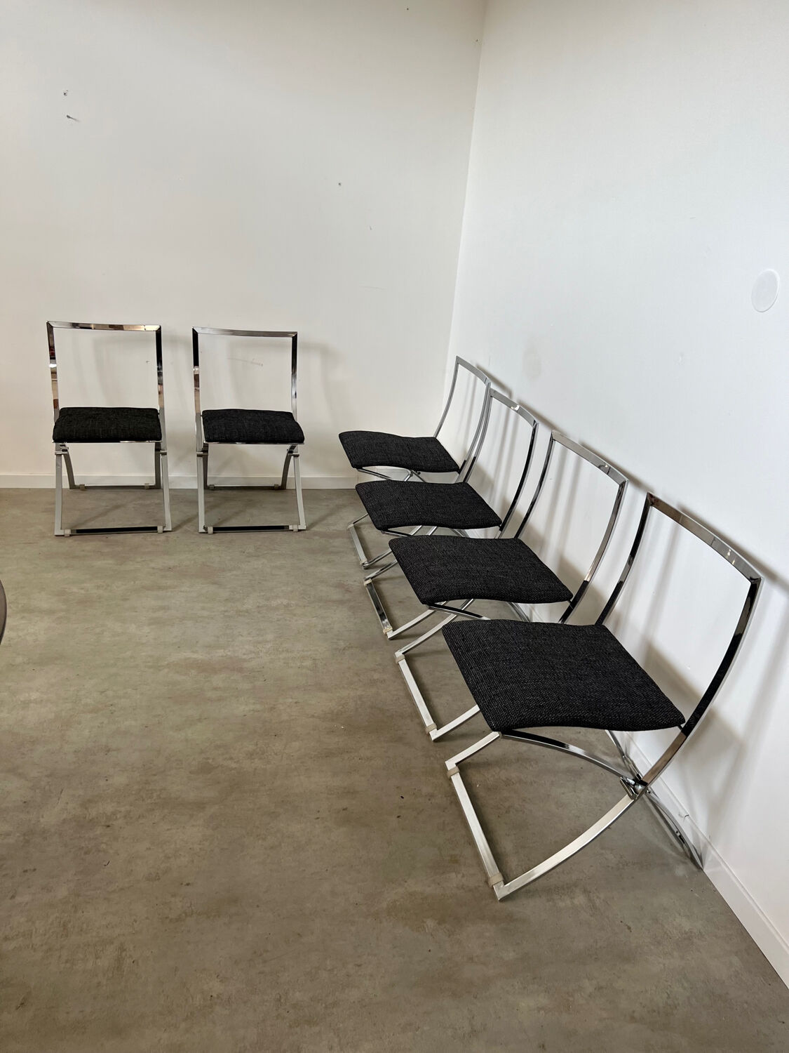 Table et 6 chaises pliante Luisa vintage design italien Marcelo Cuneo