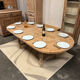 Solid oak farmhouse table with extensions