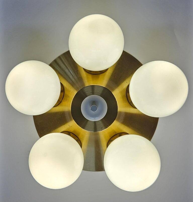 Rare Midcentury Flush Mount Sputnik, Space Age, 1970s