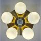 Rare Midcentury Flush Mount Sputnik, Space Age, 1970s