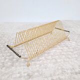 Vintage gold vinyl record holder from the 60s