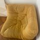 Togo armchair corner heater line roset in original yellow curry alcantara