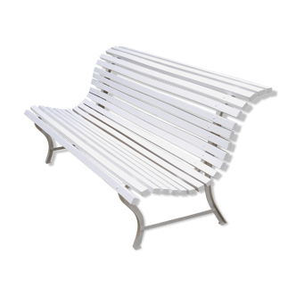 old wood and iron garden bench