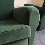 Pair of club armchairs with mustache