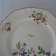 Plat rond  Sarreguemines faience ancienne fleurs STRASBOURG