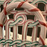 Fruit basket in fine polychrome earthenware KG Lunéville, 1900