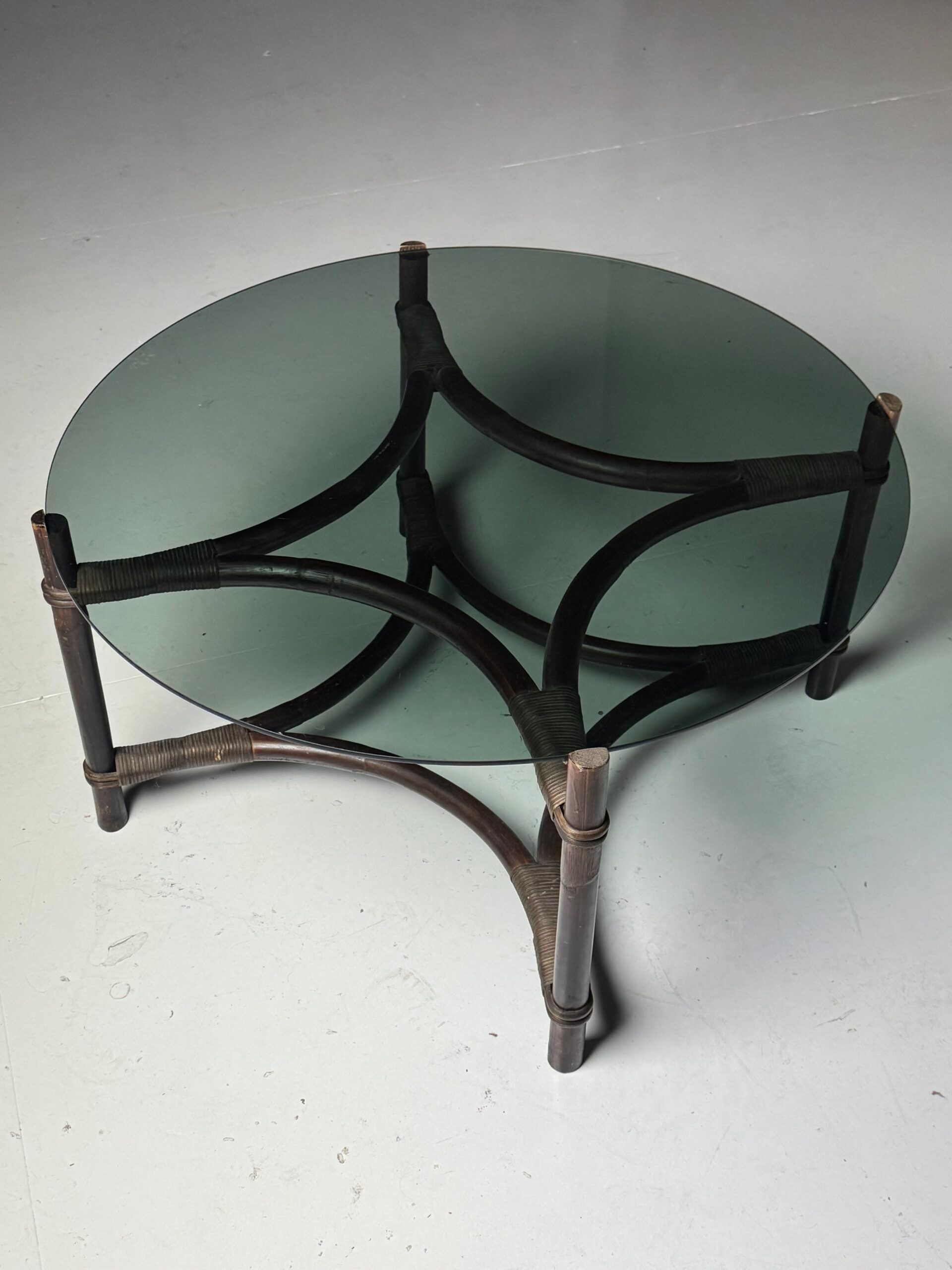 Rattan coffee table vintage