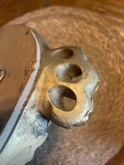 Old frame wall mirror oval gilded wood