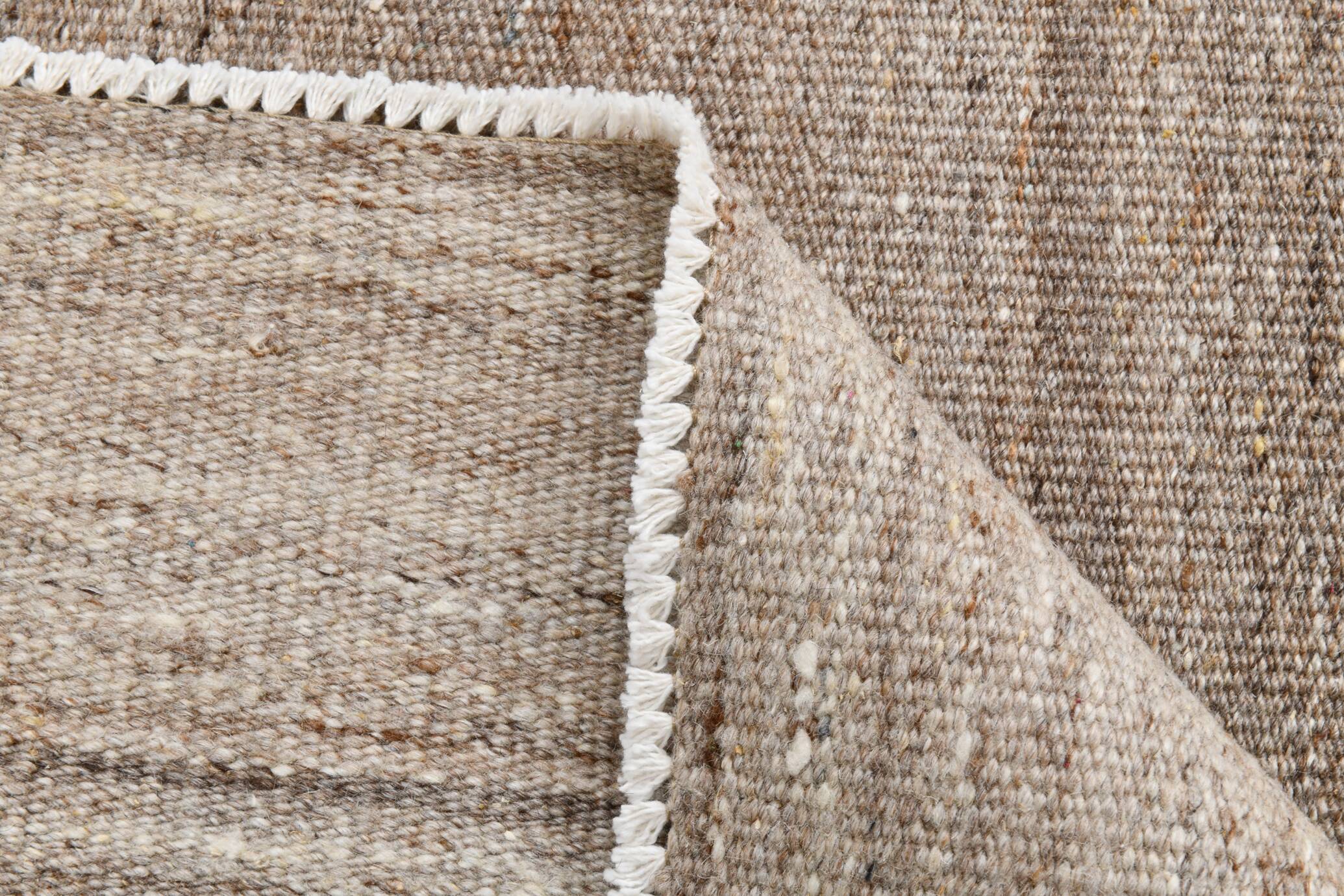 9x13 Brown Beige Large Vintage Rug, 265x399Cm