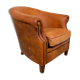 Vintage sheep leather club chair tub maastricht