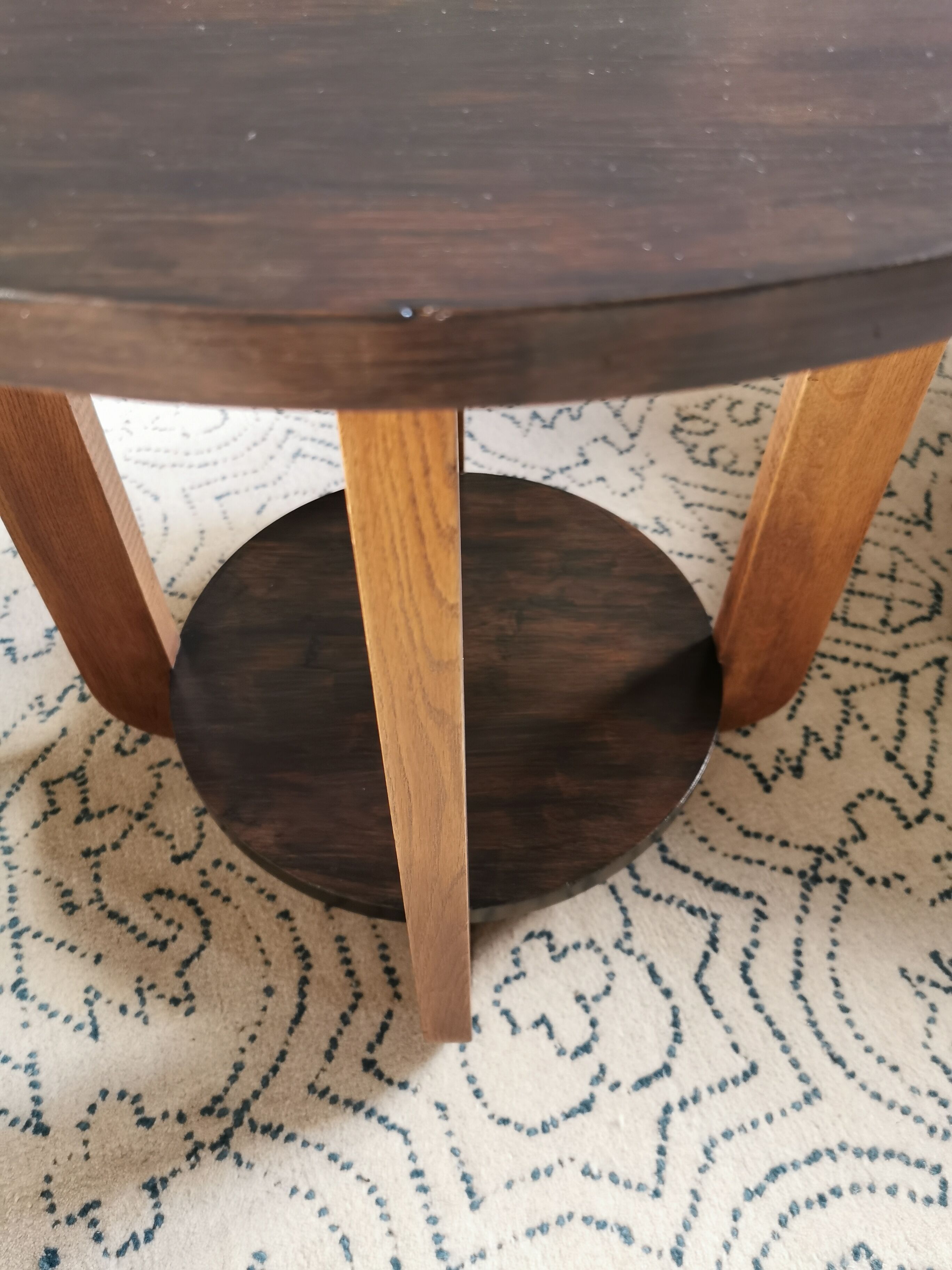 Old wooden art deco table
