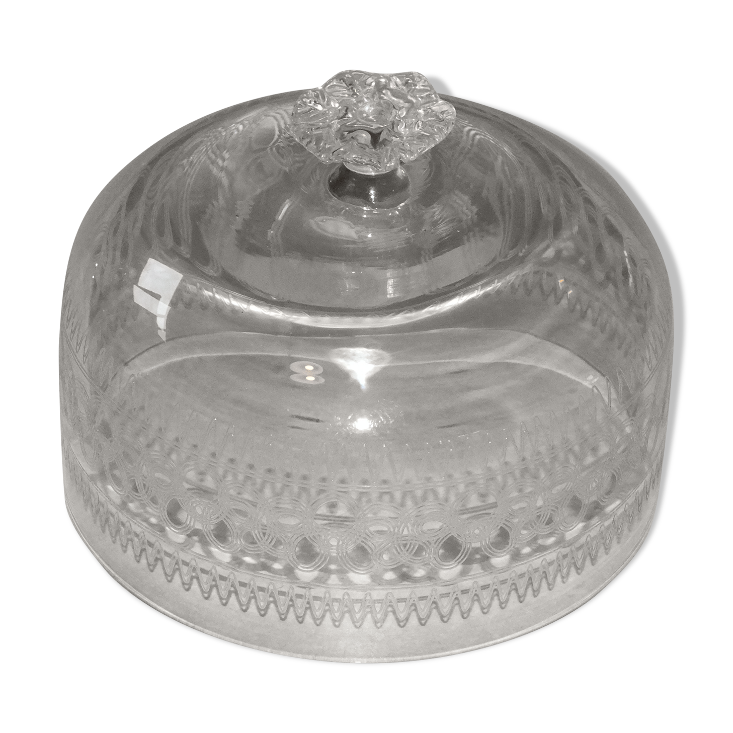 Antique crystal cheese bell