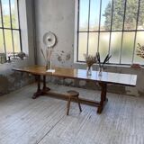 3m oak table from 1950 with its extensions