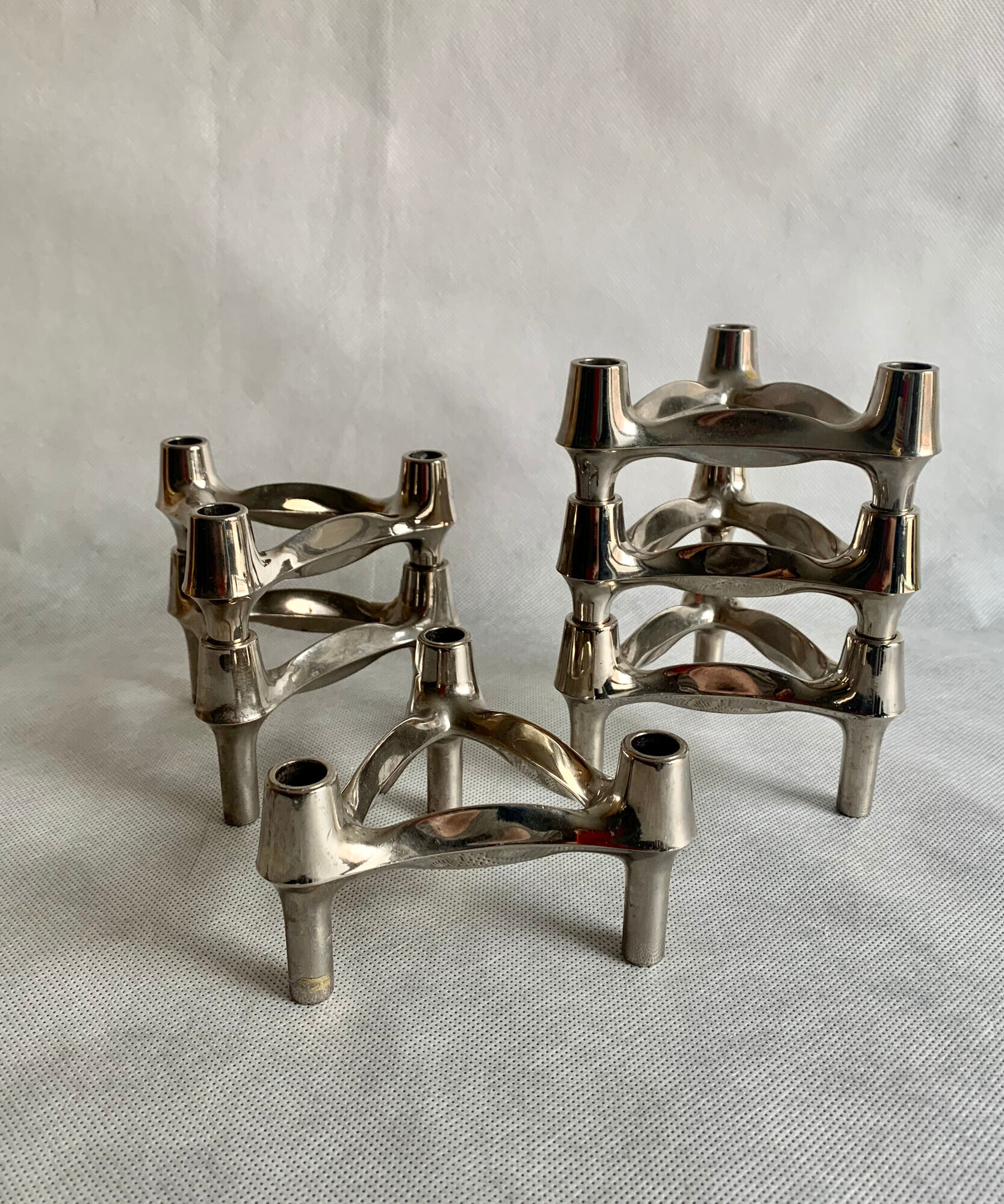 Candleholders by Fritz Nagel for BMF, 1960s, set of 6