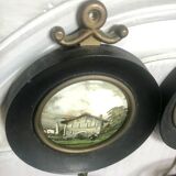 Vintage iridescent amber ceiling