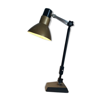 Vintage 1950s industrial lamp Super Chrome champagne - 55 cm