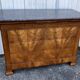 Louis-Philippe commode in burr walnut, Saint-Anne grey marble, mid-century