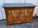 Louis-Philippe commode in burr walnut, Saint-Anne grey marble, mid-century